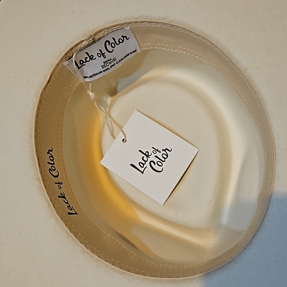 LACK OF COLOR IVY BEVERLY FEDORA HAT WHITE SIZE 55CM (S) - Picture 16 of 17